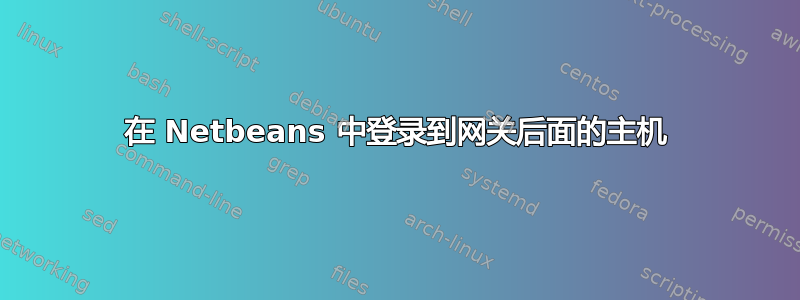 在 Netbeans 中登录到网关后面的主机