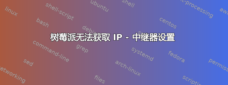 树莓派无法获取 IP - 中继器设置