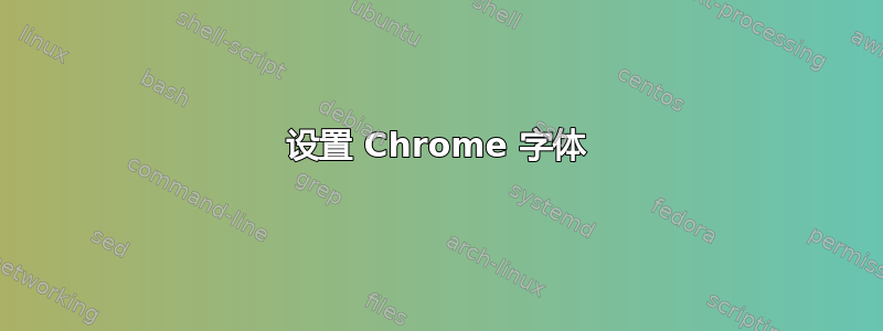 设置 Chrome 字体