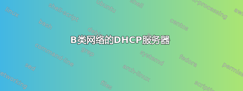 B类网络的DHCP服务器