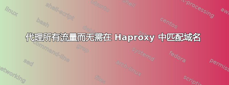 代理所有流量而无需在 Haproxy 中匹配域名