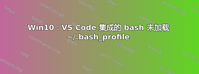 Win10：VS Code 集成的 bash 未加载 ~/.bash_profile