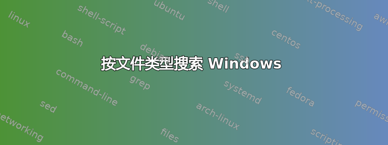 按文件类型搜索 Windows