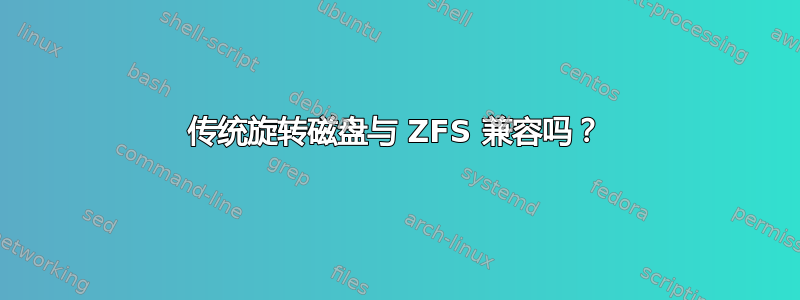 传统旋转磁盘与 ZFS 兼容吗？