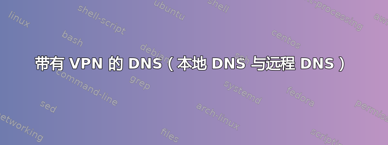 带有 VPN 的 DNS（本地 DNS 与远程 DNS）