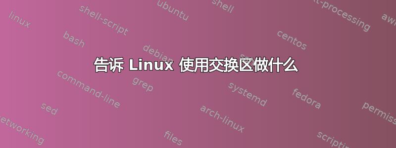 告诉 Linux 使用交换区做什么