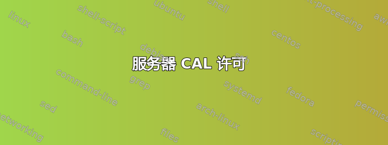 服务器 CAL 许可 