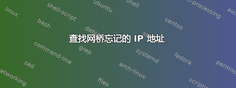 查找网桥忘记的 IP 地址