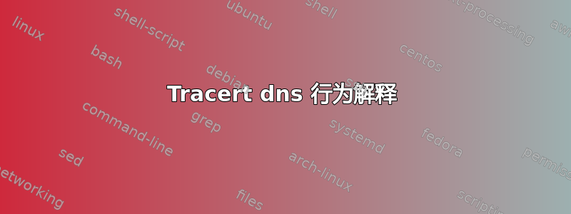 Tracert dns 行为解释