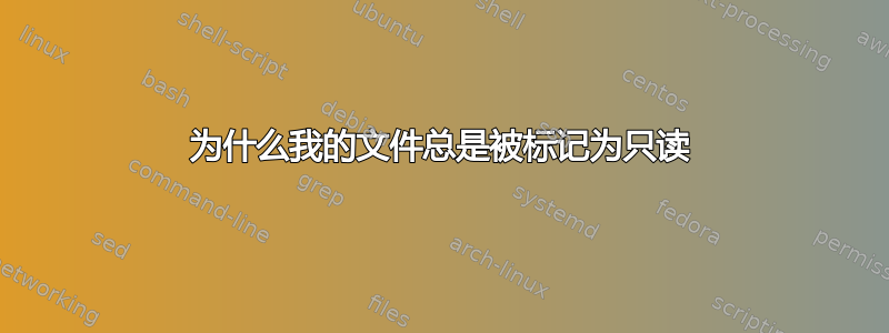 为什么我的文件总是被标记为只读