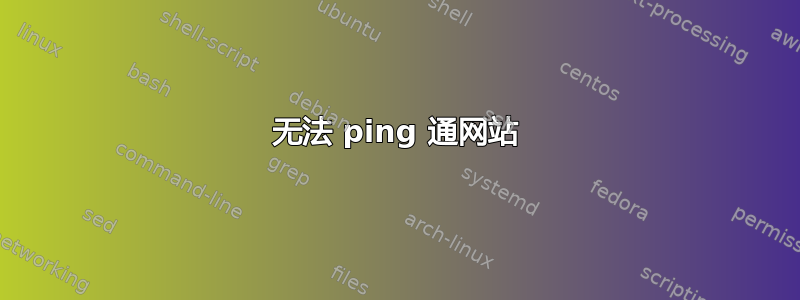 无法 ping 通网站