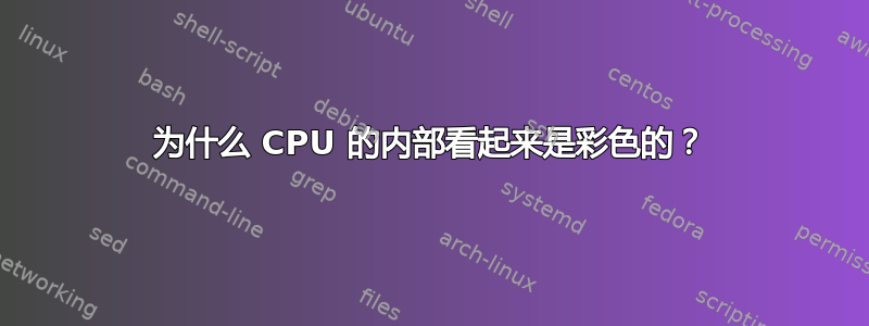 为什么 CPU 的内部看起来是彩色的？