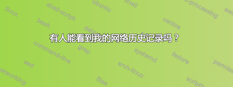 有人能看到我的网络历史记录吗？