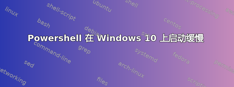 Powershell 在 Windows 10 上启动缓慢