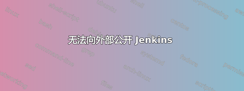 无法向外部公开 Jenkins