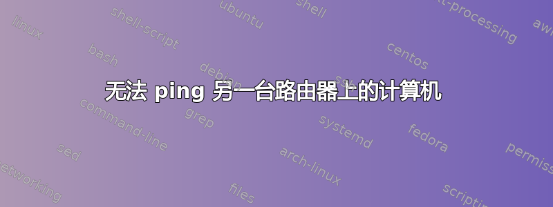 无法 ping 另一台路由器上的计算机