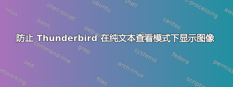 防止 Thunderbird 在纯文本查看模式下显示图像