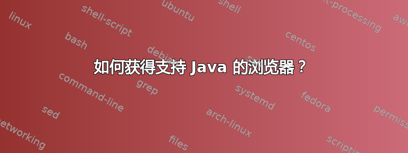 如何获得支持 Java 的浏览器？