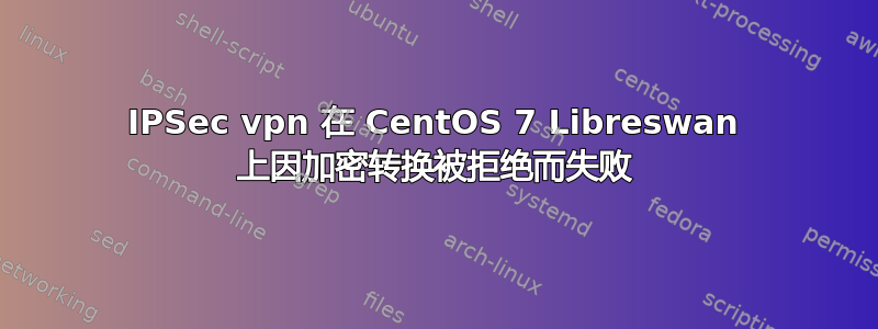 IPSec vpn 在 CentOS 7 Libreswan 上因加密转换被拒绝而失败