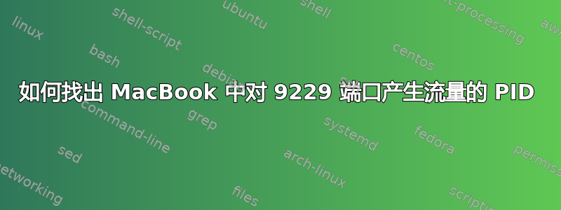 如何找出 MacBook 中对 9229 端口产生流量的 PID