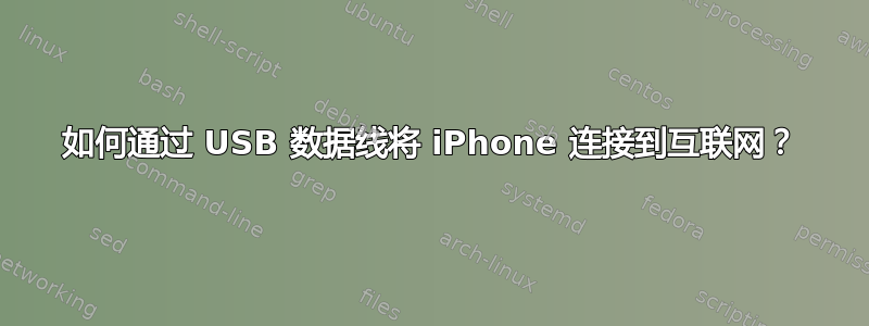 如何通过 USB 数据线将 iPhone 连接到互联网？