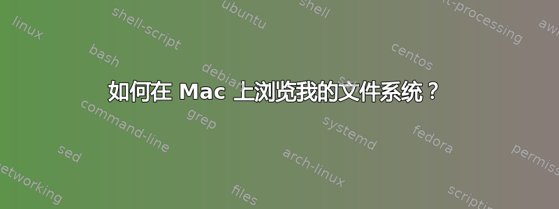 如何在 Mac 上浏览我的文件系统？