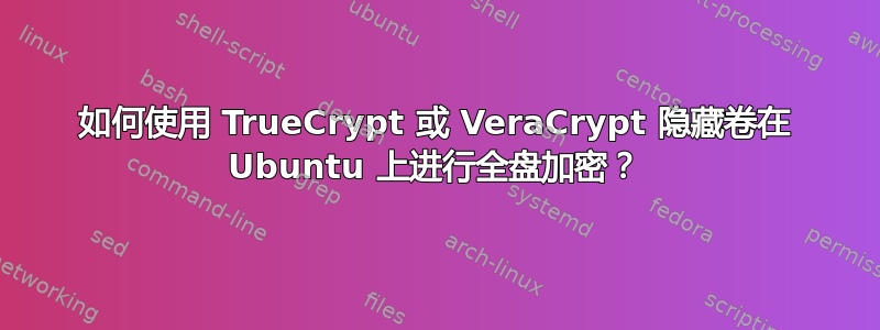 如何使用 TrueCrypt 或 VeraCrypt 隐藏卷在 Ubuntu 上进行全盘加密？