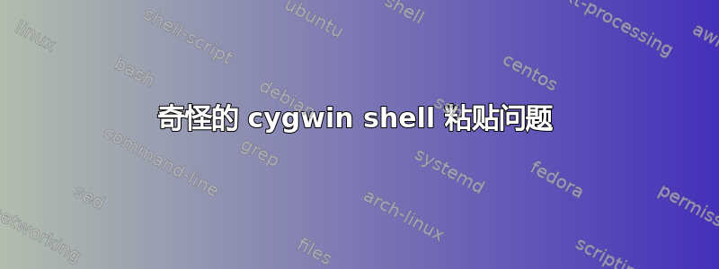 奇怪的 cygwin shell 粘贴问题