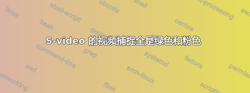 S-video 的视频捕捉全是绿色和粉色