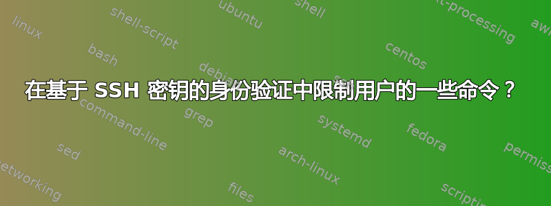 在基于 SSH 密钥的身份验证中限制用户的一些命令？