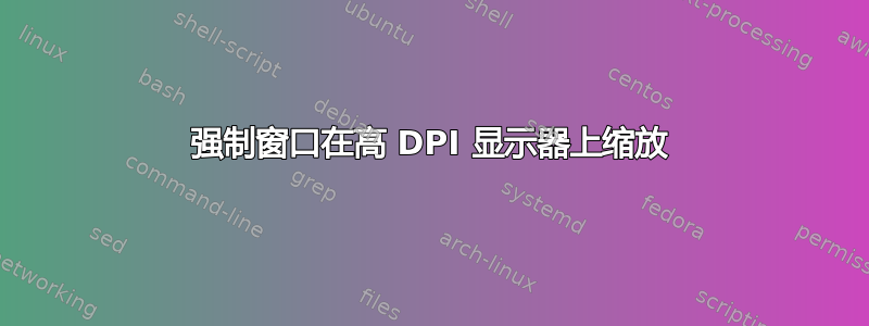 强制窗口在高 DPI 显示器上缩放