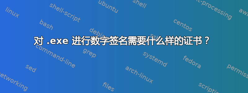 对 .exe 进行数字签名需要什么样的证书？