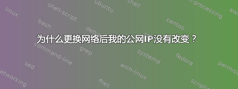 为什么更换网络后我的公网IP没有改变？