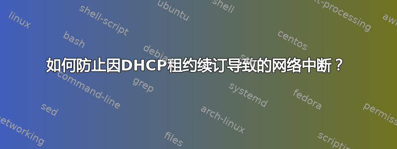 如何防止因DHCP租约续订导致的网络中断？