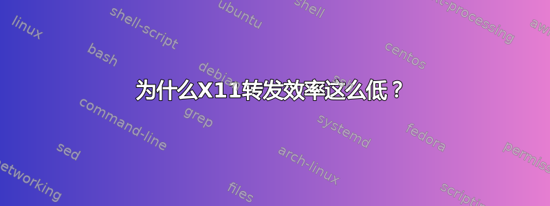 为什么X11转发效率这么低？