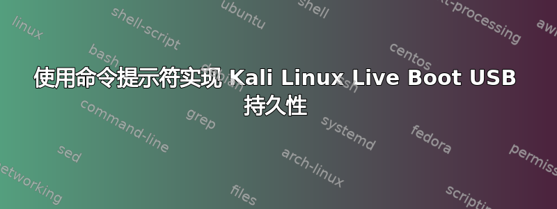 使用命令提示符实现 Kali Linux Live Boot USB 持久性