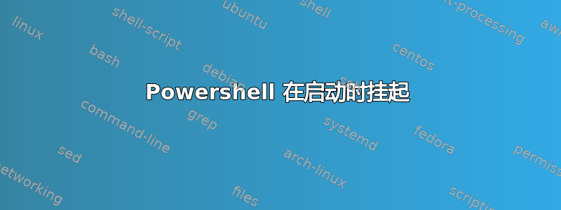 Powershell 在启动时挂起