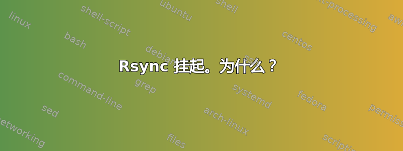 Rsync 挂起。为什么？