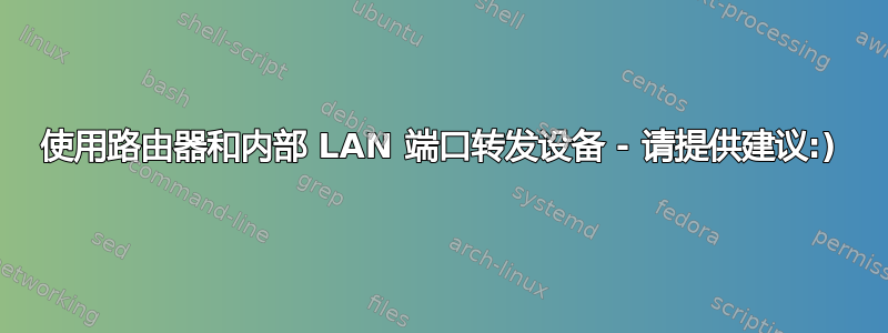 使用路由器和内部 LAN 端口转发设备 - 请提供建议:)