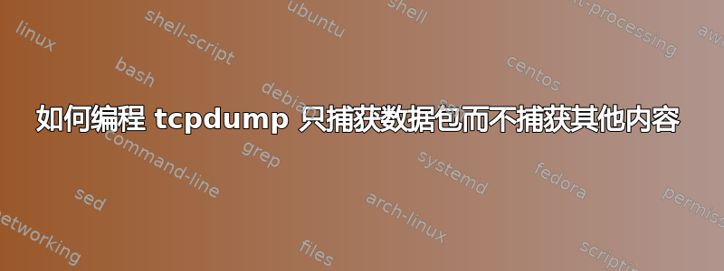 如何编程 tcpdump 只捕获数据包而不捕获其他内容