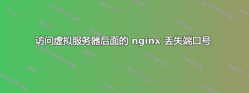 访问虚拟服务器后面的 nginx 丢失端口号