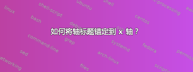 如何将轴标题锚定到 x 轴？