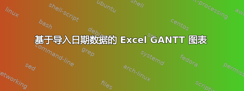 基于导入日期数据的 Excel GANTT 图表