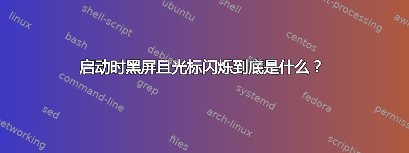 启动时黑屏且光标闪烁到底是什么？