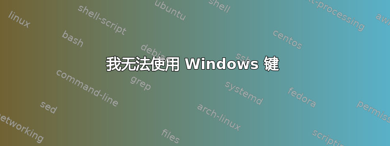 我无法使用 Windows 键