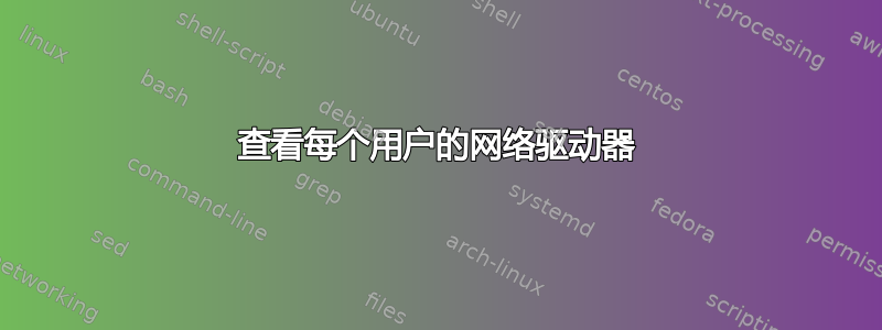 查看每个用户的网络驱动器