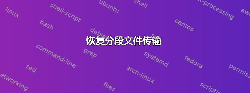 恢复分段文件传输