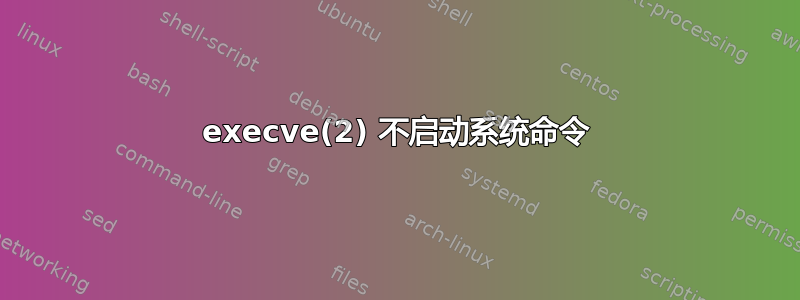 execve(2) 不启动系统命令