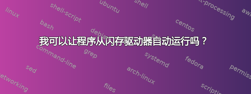 我可以让程序从闪存驱动器自动运行吗？