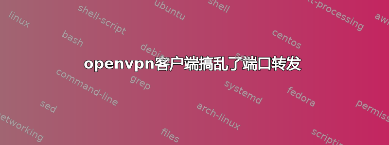 openvpn客户端搞乱了端口转发